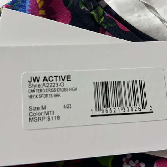 Johnny was activewear  Cantero crisscross high neck sports bra. New with tags - Picture 5 of 5